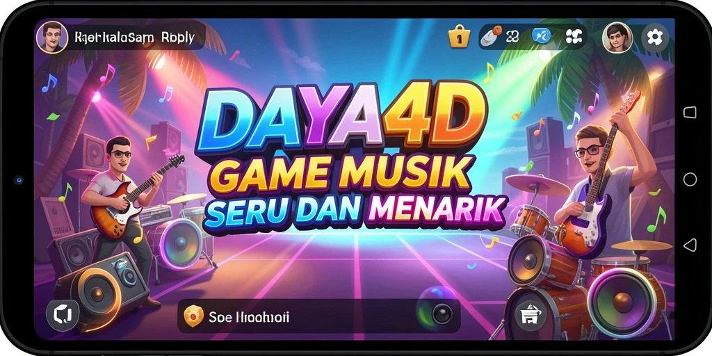 Tampilan gameplay DAYA4D yang menarik dengan ritme musik.