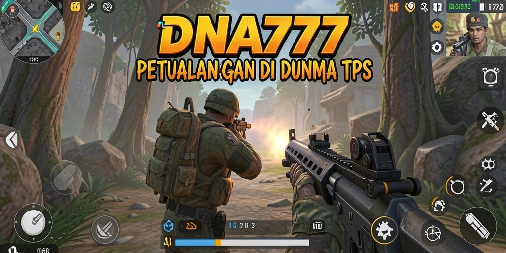 Screenshot menampilkan aksi intens dalam gameplay TPS DNA777.