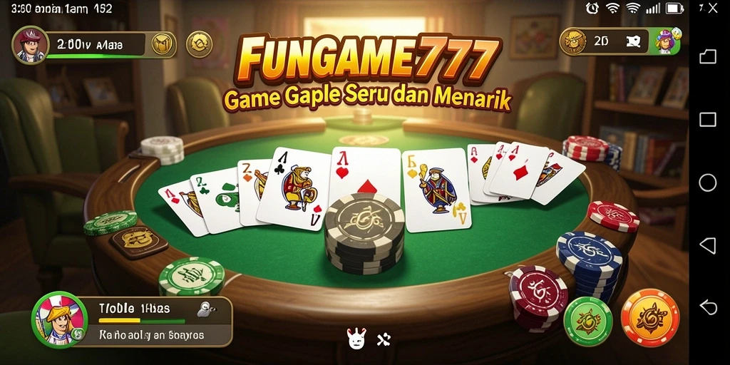 Tampilan gameplay seru dalam FUNGAME777 dengan teman-teman.