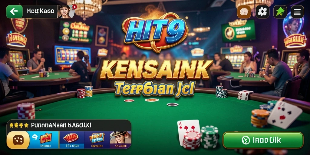 Screenshot utama HIT9 menampilkan gameplay kasino yang mengasyikkan dan interaktif.