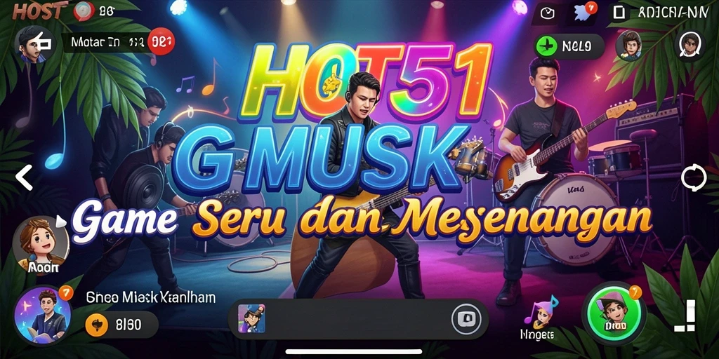 Tampilan gameplay HOT51 dengan berbagai tantangan musikal yang menarik.