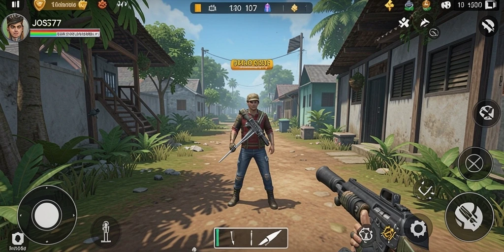 Tampilan gameplay menarik dalam JOS77 menunjukkan dunia simulasi yang luas.