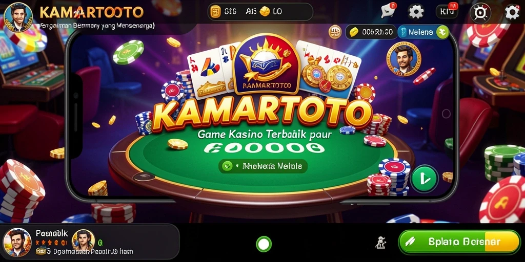 Tampilan gameplay KAMARTOTO yang menampilkan suasana kasino yang mendebarkan.
