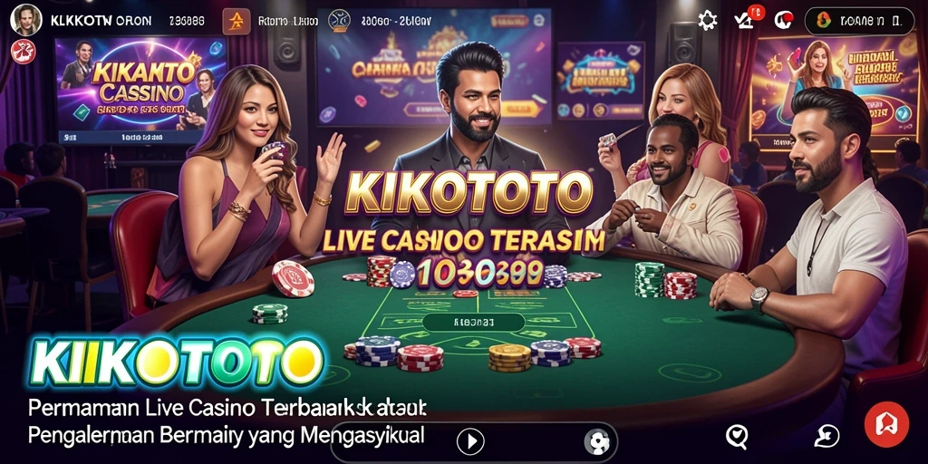 Tampilan gameplay Live Casino KIKOTOTO yang menarik dan interaktif.