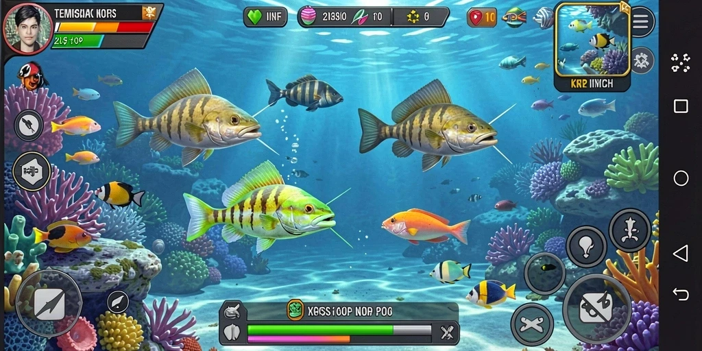 Tampilan seru gameplay Tembak Ikan di KKRP.
