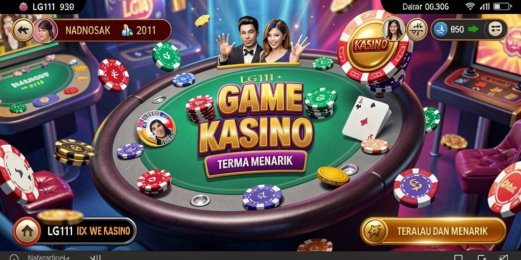 Screenshot utama LG111 menunjukkan pengalaman bermain kasino yang menegangkan.