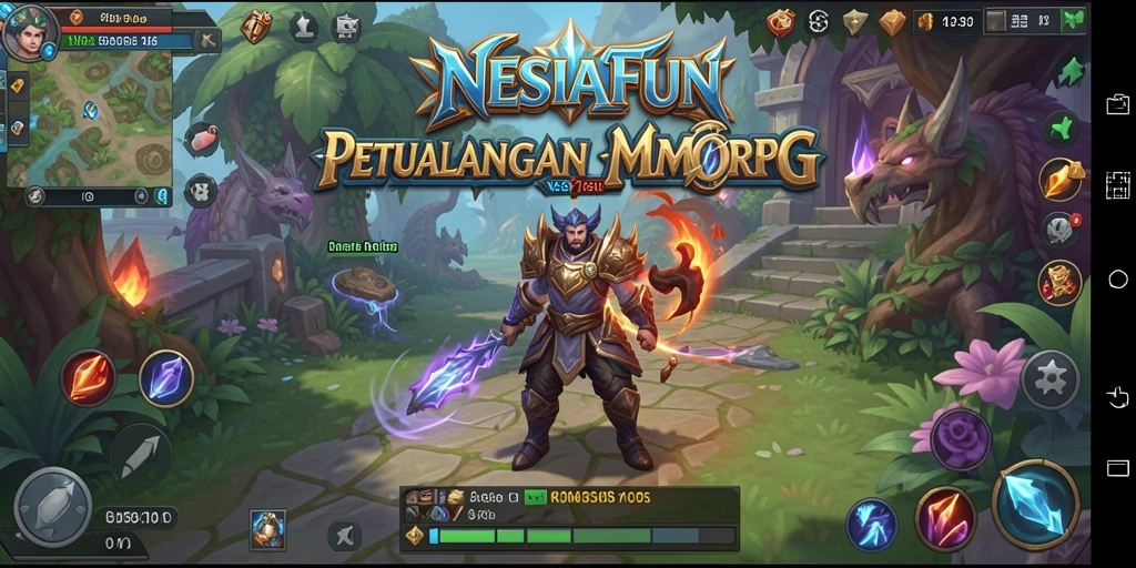 Screenshot gameplay NESIAFUN menampilkan petualangan seru di dunia fantasi.