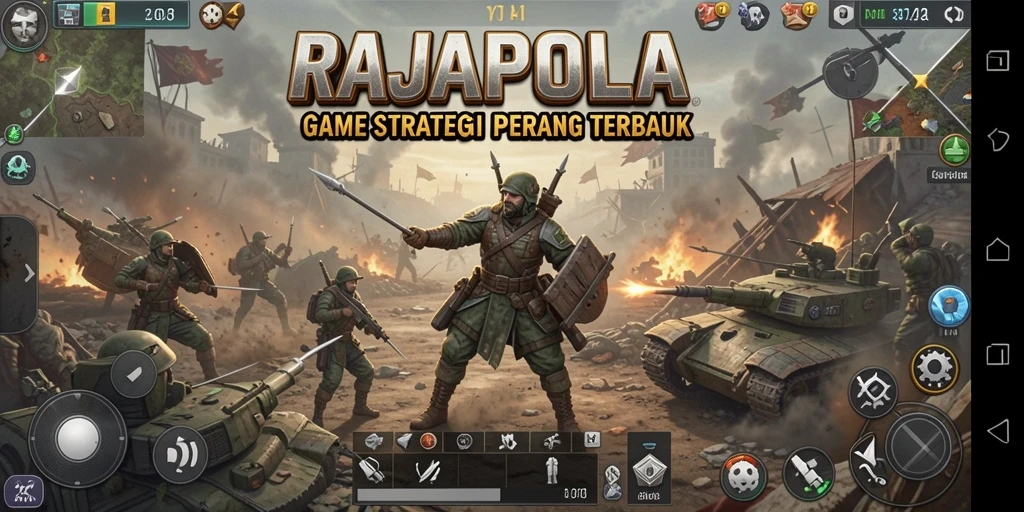 Tampilan seru dari pertempuran strategi dalam RAJAPOLA.