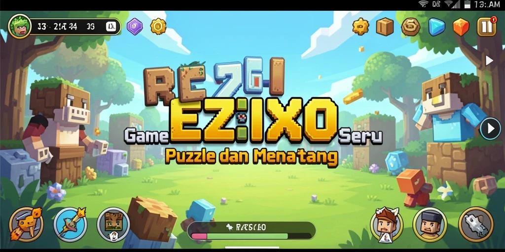 Tampilan gameplay REZIXO yang menantang dan seru.
