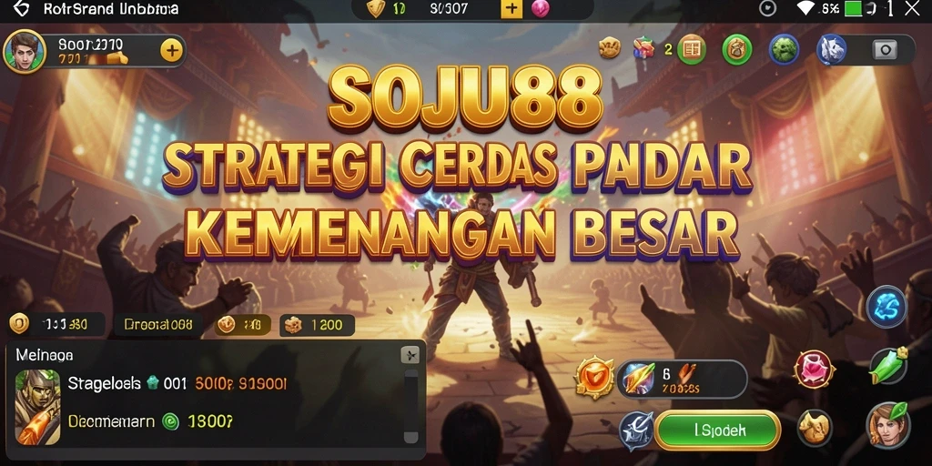 Screenshot gameplay SOJU88 yang menampilkan aksi strategi yang intens.