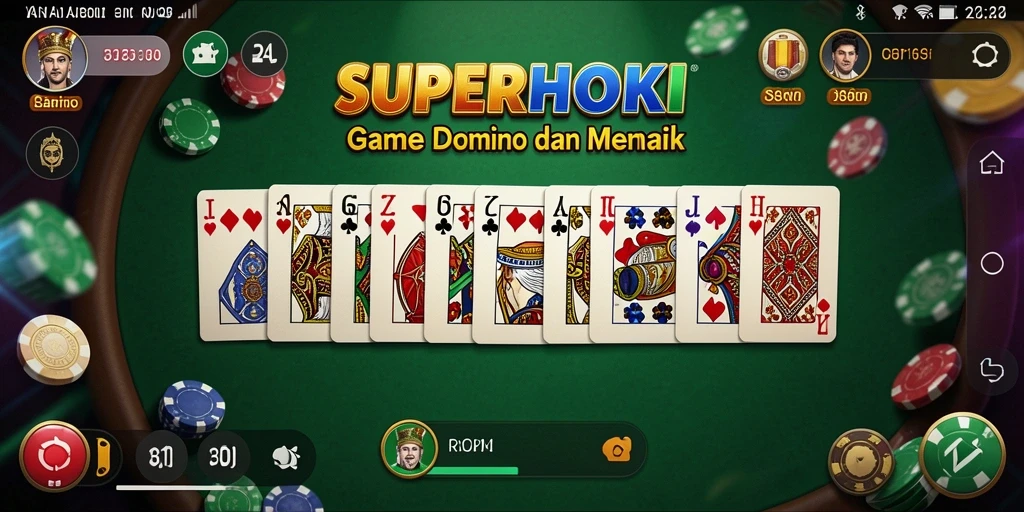 Tampilan gameplay SUPERHOKI yang menarik dan interaktif.