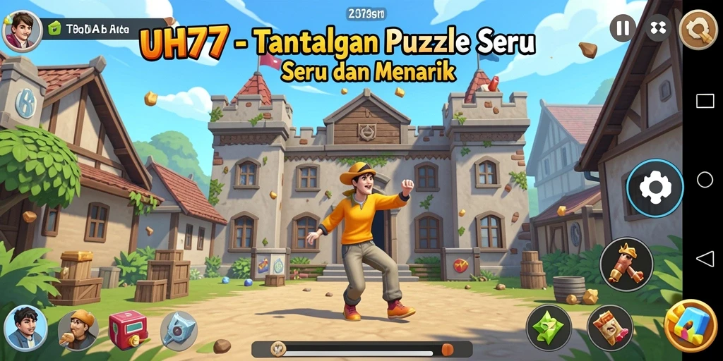 Tampilan gameplay UH77 yang menampilkan tantangan puzzle yang seru.